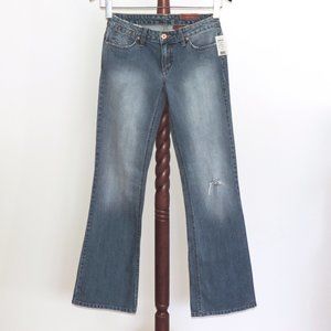 Bongo distressed/destroyed boot cut denim jeans